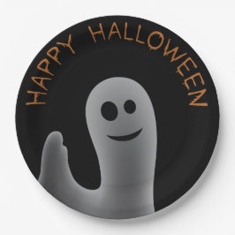 Freundlicher Geist (glückliches Halloween) Pappteller