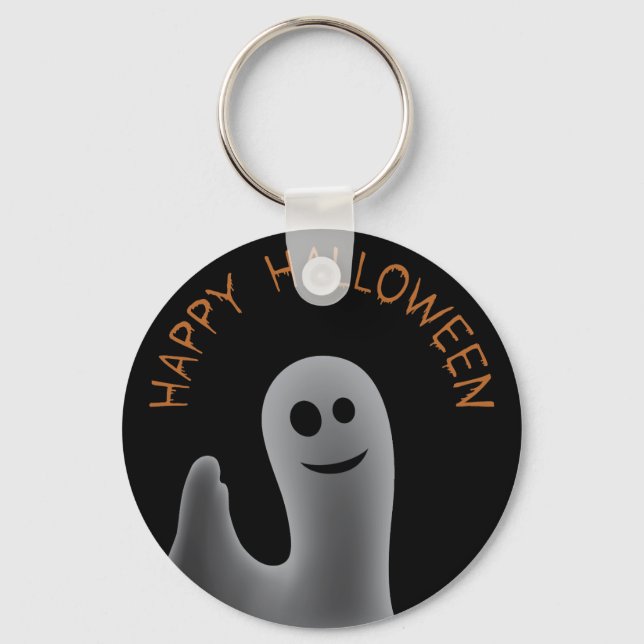 Freundlicher Geist (glückliches Halloween) Schlüsselanhänger (Vorderseite)