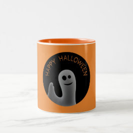 Freundlicher Geist (glückliches Halloween) Zweifarbige Tasse