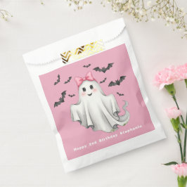Freundlicher Girl Ghost mit Fledermäusen Geschenktütchen