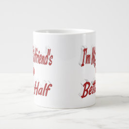 Freundlicher roter Text Jumbo-Tasse
