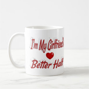 Freundlicher roter Text Kaffeetasse