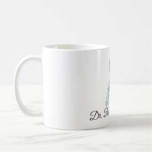 Freundliches Cartoon-Kardiologe-Mug-Design – EKG-C Kaffeetasse