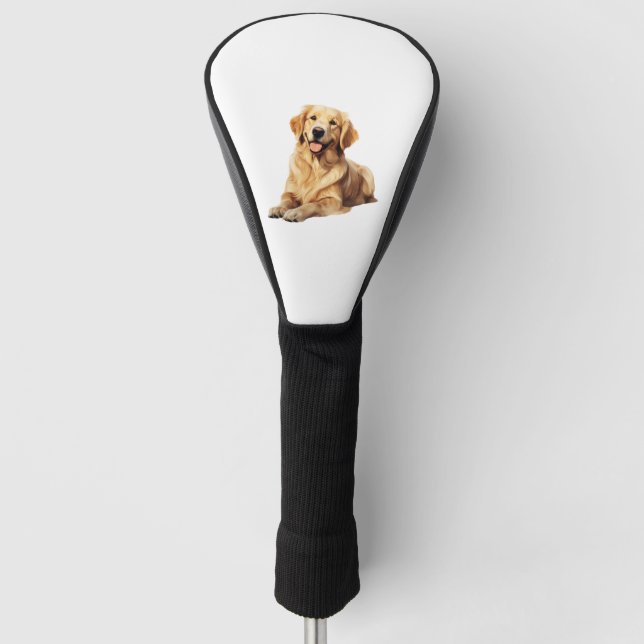 Freundliches Golden Retriever Smile - Loyal Dog Po Golf Headcover (Vorderseite)
