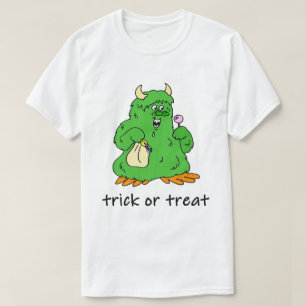 Freundliches Halloween-Süßigkeiten-oder-Saures-grü T-Shirt
