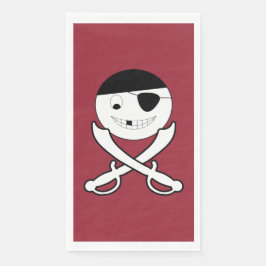 Freundliches Lächeln Pirate mit Crossed Schwerter  Serviette