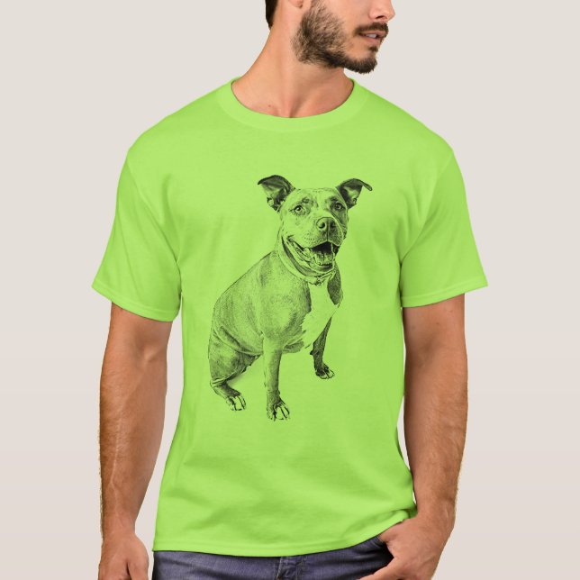 Freundliches Pitbull T-Shirt (Vorderseite)