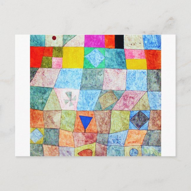 Freundliches Spiel, Paul Klee Postkarte (Vorderseite)
