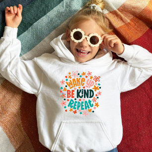 Freundlichkeit farbenfrohe Blumentypografie Hoodie