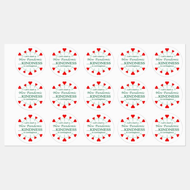 Freundlichkeit fördern etiketten (Blatt)