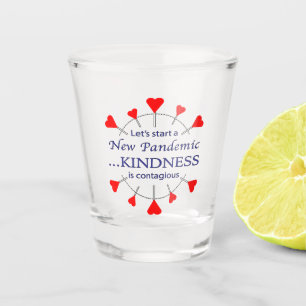 Freundlichkeit fördern schnapsglas