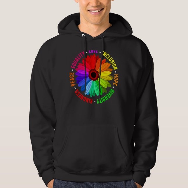 Freundlichkeit Frieden Gleichheit Liebe Inklusion  Hoodie (Vorderseite)