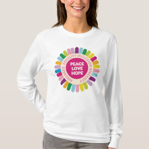 Freundlichkeit Frieden Gleichheit Liebe Inklusion T-Shirt