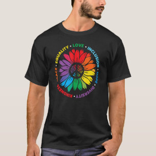 Freundlichkeit Frieden Gleichheit Liebe Inklusion  T-Shirt