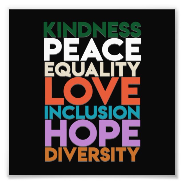 Freundlichkeit Frieden Unterstützung Erde Weltfrie Fotodruck (Vorne)