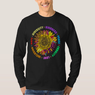 Freundlichkeit Friedensgleichheit Einbeziehung der T-Shirt
