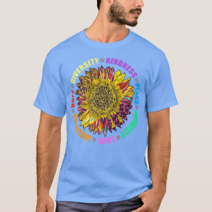 Freundlichkeit Friedensgleichheit Einbeziehung der T-Shirt