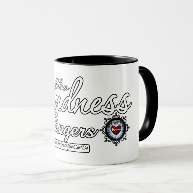 Freundlichkeit gegenüber Fremden zeigen Tasse (VorderseiteRechts)