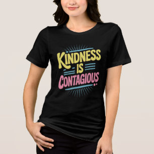 Freundlichkeit ist ansteckend Fette Illustration V Tri-Blend Shirt