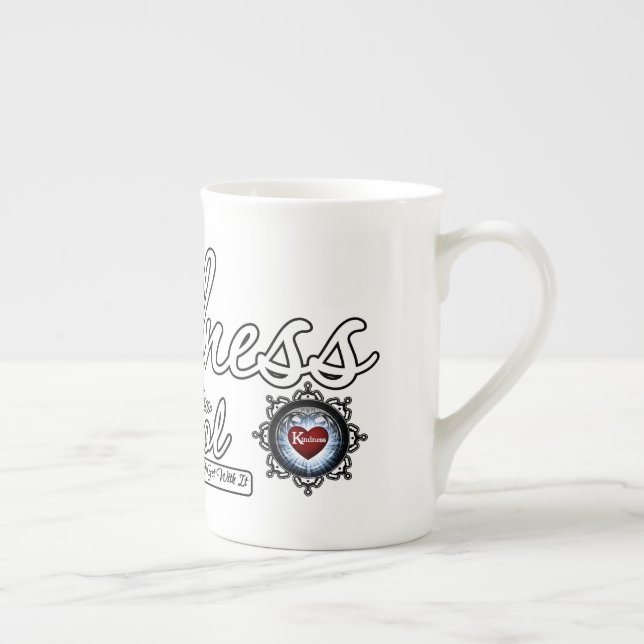 Freundlichkeit ist das neue Coole Prozellantasse (Rechts)