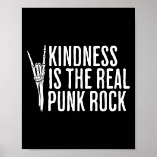 Freundlichkeit ist der echte Punk Rock Music Rocke Poster