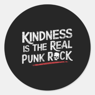 Freundlichkeit ist der wahre Punk Rock Motivierend Runder Aufkleber