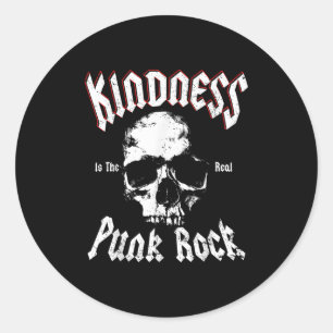 Freundlichkeit ist der wahre Punk Rock Motivierend Runder Aufkleber