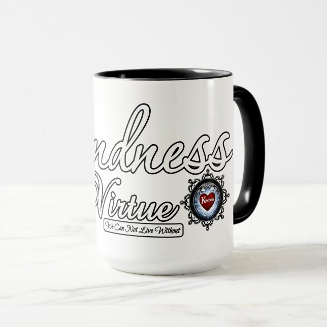Freundlichkeit ist eine Tugend Tasse (VorderseiteRechts)
