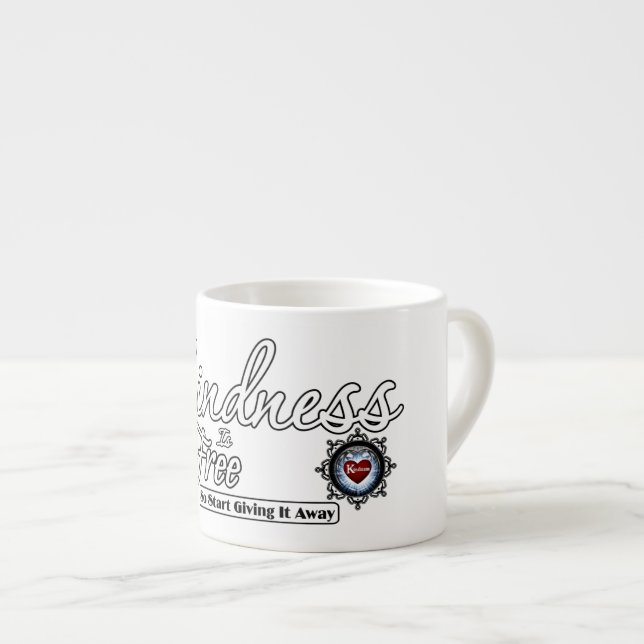 Freundlichkeit ist kostenlos espressotasse (Vorderseite Rechts)