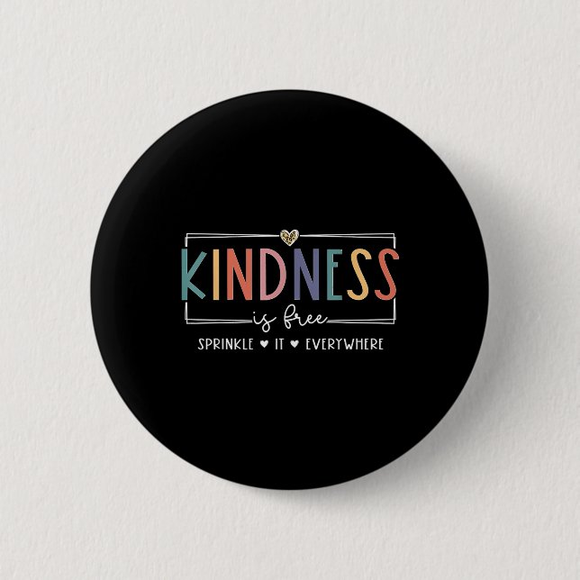 Freundlichkeit ist kostenlos verbreiten Sie es übe Button (Vorderseite)