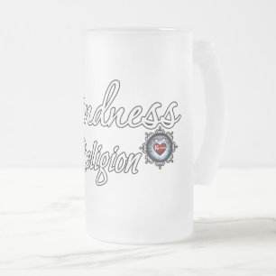 Freundlichkeit ist meine Religion Mattglas Bierglas