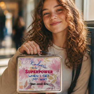 Freundlichkeit ist meine Superkraft Metall-Lunchbo Metall Brotdose