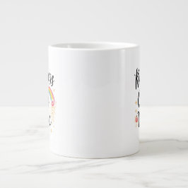 Freundlichkeit ist queere Magie Regenbogen-Zitat L Jumbo-Tasse