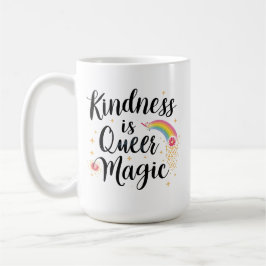 Freundlichkeit Ist Queere Magie Regenbogen-Zitat L Kaffeetasse