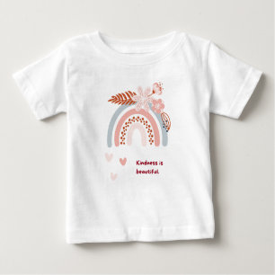 Freundlichkeit ist schön Print Typografy White Kid Baby T-shirt