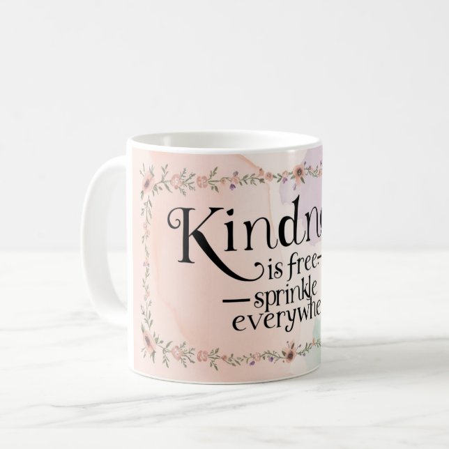 Freundlichkeit ist überall kostenlos kaffeetasse (Vorderseite Links)