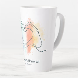 Freundlichkeit ist universeller Stolz Herz Design Milchtasse