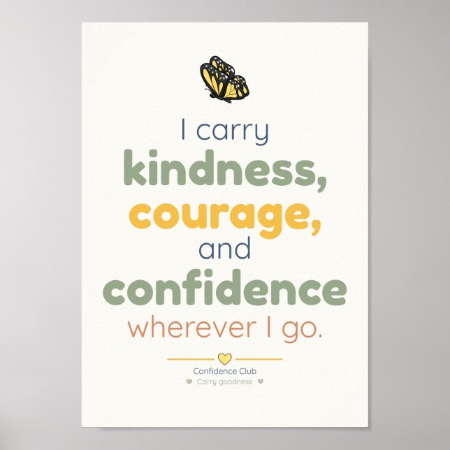 Freundlichkeit | Kinder-Affirmationsposter Poster (Vorne)
