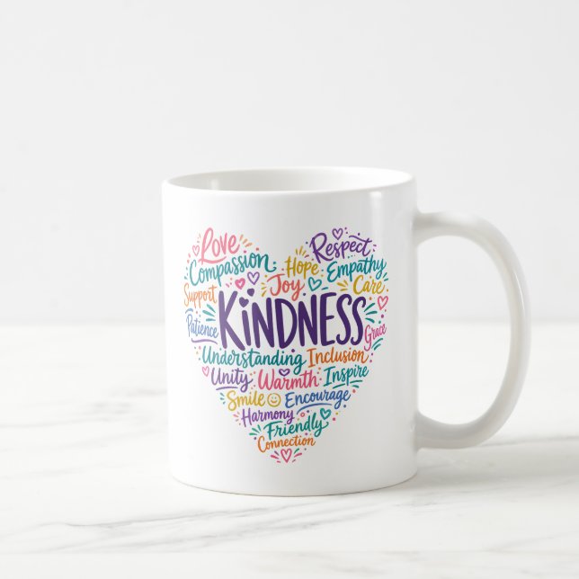 Freundlichkeit Mitgefühl Empathie und Respekt Kaffeetasse (Rechts)