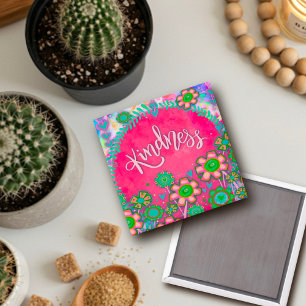Freundlichkeit Pink floral Inspiration Hübsch sein Magnet