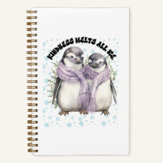 Freundlichkeit schmilzt alles Eis - Pinguin & Viol Notizbuch