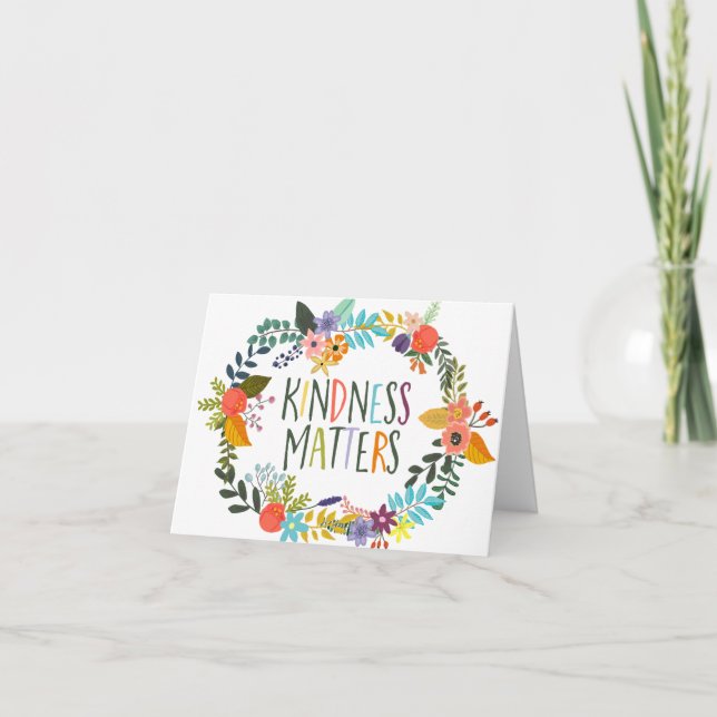 Freundlichkeit spielt eine Rolle Karte (Vorderseite)