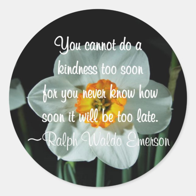 Freundlichkeit tun runder aufkleber (Vorderseite)