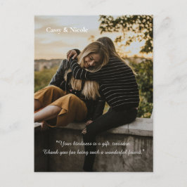 Freundlichkeit und Dankbarkeit Postkarte