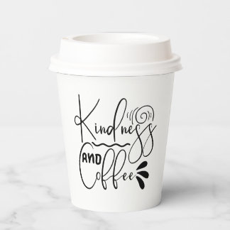 Freundlichkeit und Kaffee Pappbecher