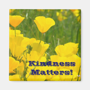 Freundlichkeit zählt! Magnet Kind Mohnblume