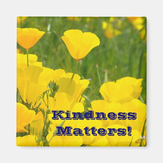 Freundlichkeit zählt! Magnet Kind Mohnblume (Vorne)