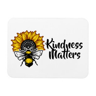 Freundness Matters Sonnenblume Biene Magnet