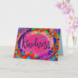 Freundness Pink Floral Whimsical Inspiration Spaß Karte
