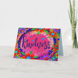 Freundness Pink Floral Whimsical Inspiration Spaß Karte